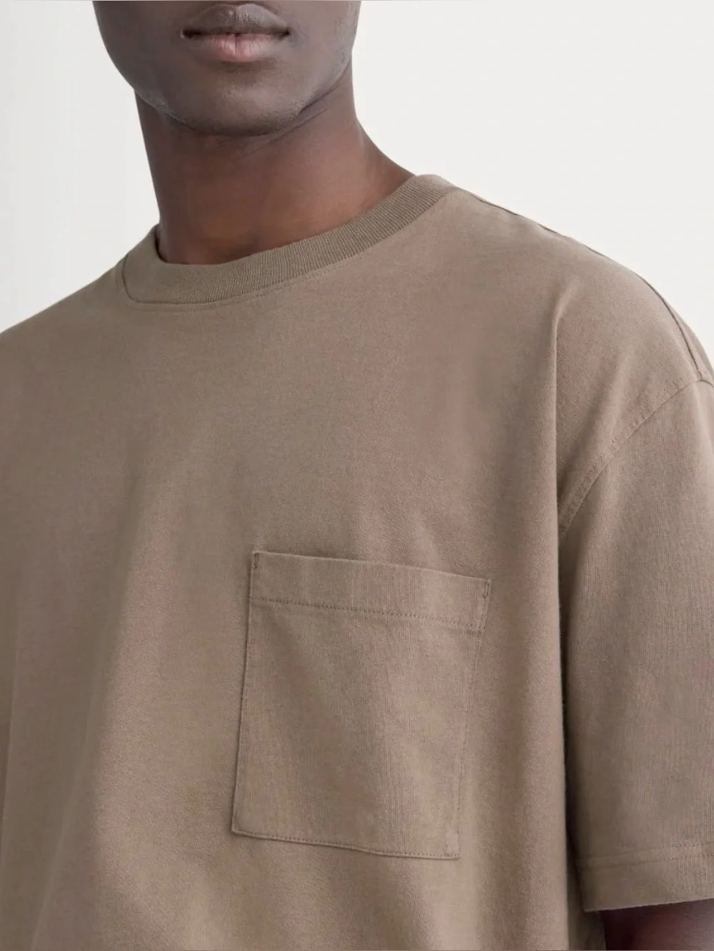 New Everlane OVERSIZED MIDWEIGHT TEE Deep Taupe Size L - Picture 12 of 13